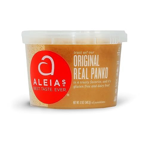 ALEIA&#39;S BEST. TASTE. EVER. Panko Original - 12 oz / 1 PACK - Authentic Taste, Crunchy Breading for Gluten Free Recipes, Certified Gluten Free, Non-GMO, Dairy Free, Low Sodium, Kosher