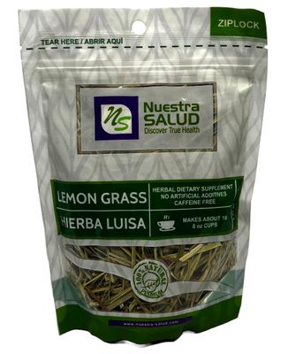 Lemongrass Tea - Hierba Luisa - Herbal Tea Leaf from Peru - For the Maintenance of Good Health - 40g in a Zip-Lock Bag - 100% Natural and Caffeine Free Leaves