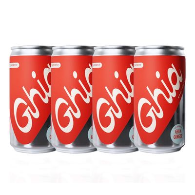 Ghia Non-Alcoholic Ginger Le Spritz, 8 Fl Oz (4-Pack) | Mocktail &amp; Cocktail Mixer, Zero Proof Sparkling Apritif with Soothing Herbal Extracts