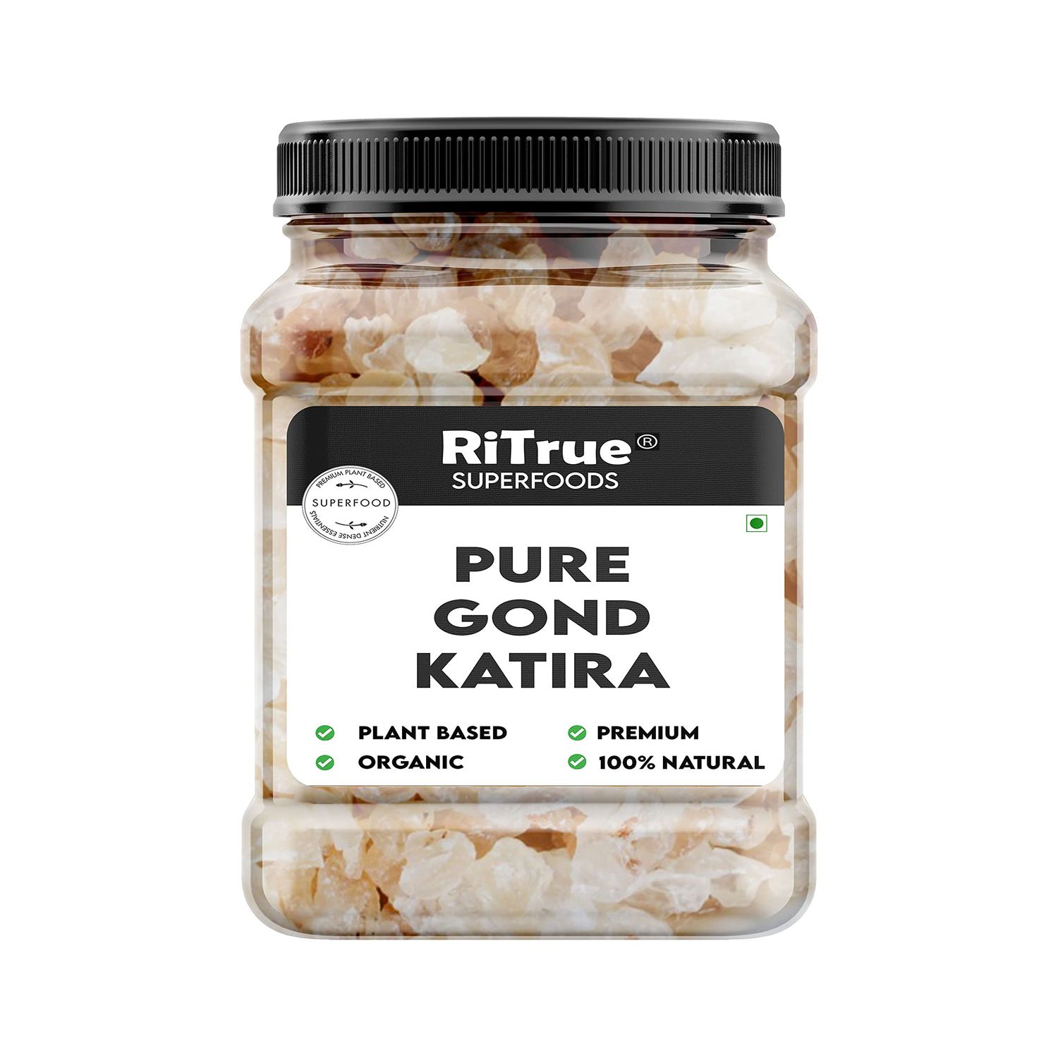 Ritrue - Gond Katira Pure Organic (Edible Gum) - 300 Gm - tragacanth Crystals |100% Natural | badam Pisin Almond Gum