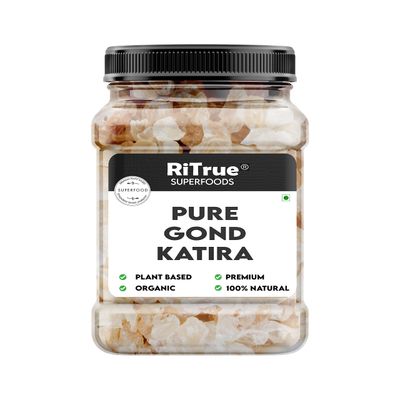 Ritrue - Gond Katira Pure Organic (Edible Gum) - 300 Gm - tragacanth Crystals |100% Natural | badam Pisin Almond Gum