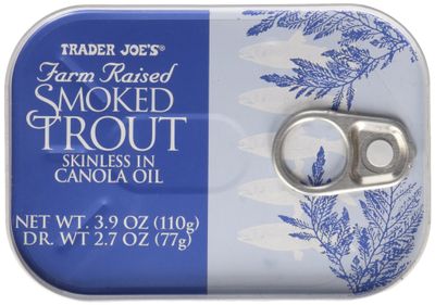 Trader Joe&#39;s Farm Raised Smoked Trout Skinless in Canola Oil