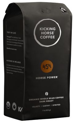 Kicking Horse Whole Bean Coffee, 454 Horse Power Dark Roast, 1 Pound