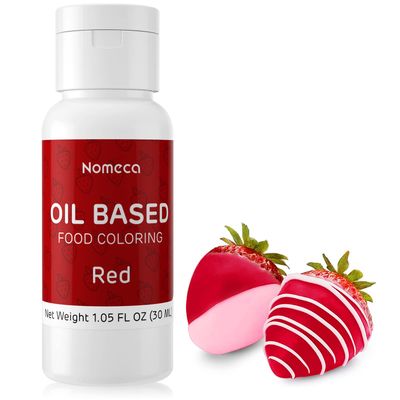 Upgraded Oil Based Food Coloring for Chocolate - 30 Milliliters Oil Red Food Color for Baking Cake Decorating, Edible Food Dye for Candy Melts Cookies Icing Fondant Meringues