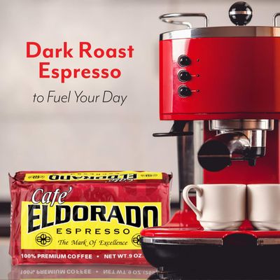 Eldorado Coffee Roasters Finely Ground Dark Roast Espresso Brick, 12 Pack - 9oz Bricks