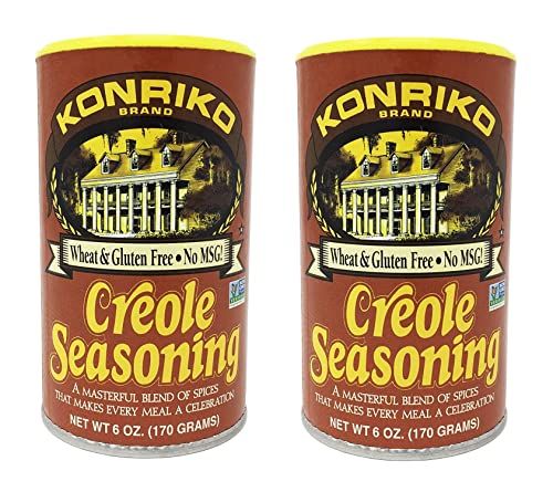 Konriko - Creole Seasoning 6 oz (Pack of 2) - Wheat Free - Gluten Free - No MSG