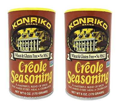 Konriko - Creole Seasoning 6 oz (Pack of 2) - Wheat Free - Gluten Free - No MSG