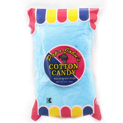 Fruidles Cotton Candy Blue and Pink Party Flavors Supplies Birthday Treats for Kids, Kosher, 3oz Bag (3-Pack)