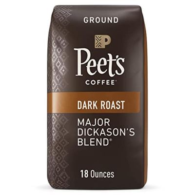 Peet&#39;s Coffee, Dark Roast Ground Coffee - Major Dickason&#39;s Blend 18 Ounce Bag