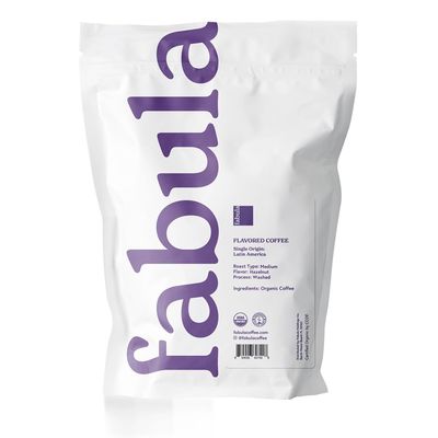 Fabula Hazelnut Flavored Organic Coffee Freshly Ground - Low Acid - Single Origin - Non-GMO - Mold Free - 12 Ounces