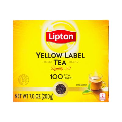 Lipton Yellow Label Tea International Blend 100 Tea Bags