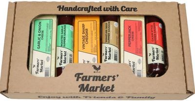 Holiday Charcuterie Gift Box, Wisconsin Cheese and Sausage, Farmers Market, Christmas and Thanksgiving Gift Basket, Classic Assortment