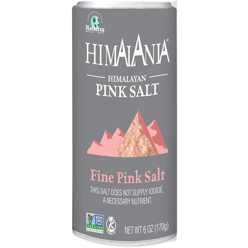 Natierra Himalania Himalayan Fine Pink Salt Shaker | Unrefined &amp; Non-GMO | 6 Ounce