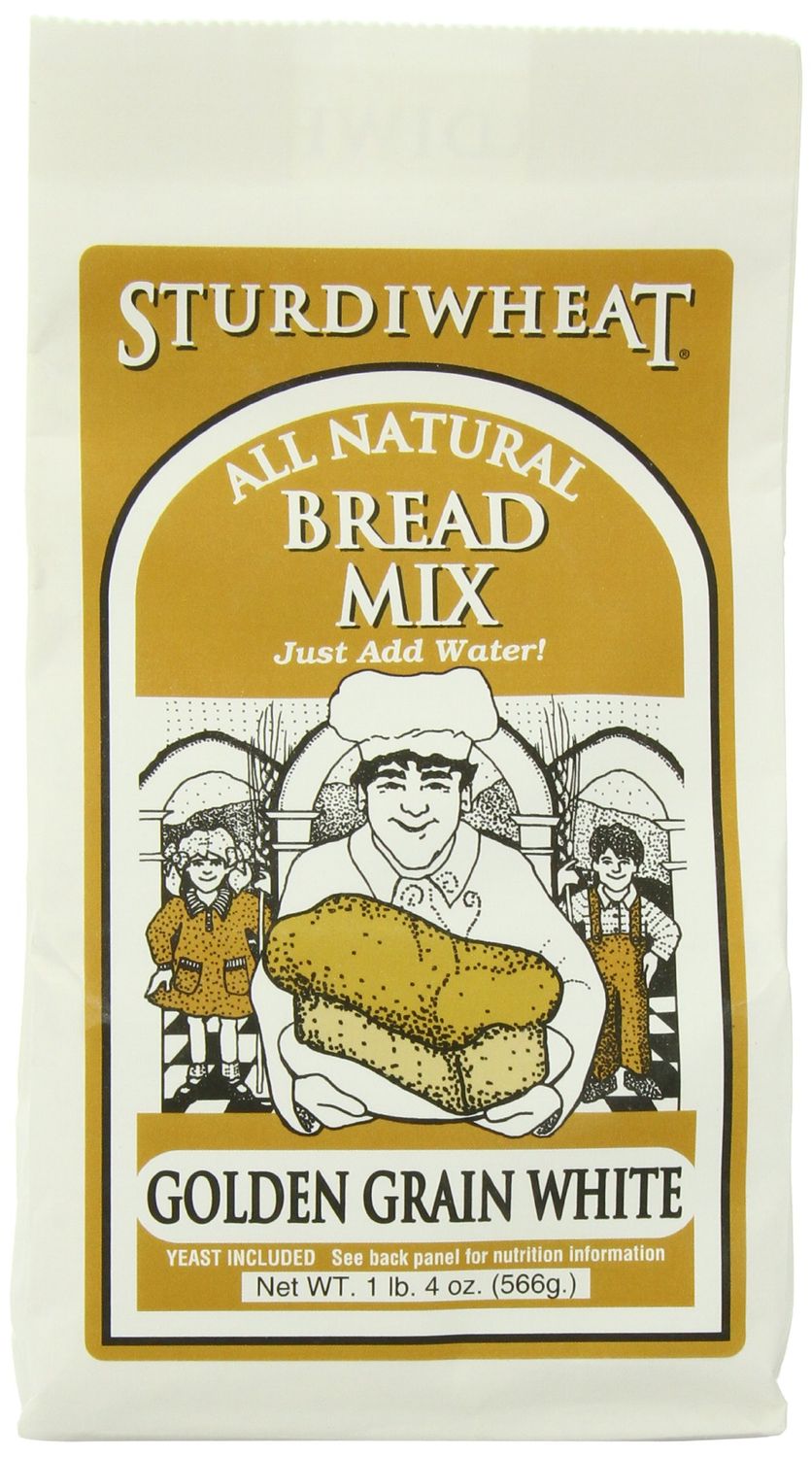 Sturdiwheat All Natural Bread Mix, Golden Grain White, 20-Ounce Package (Pack of 4)