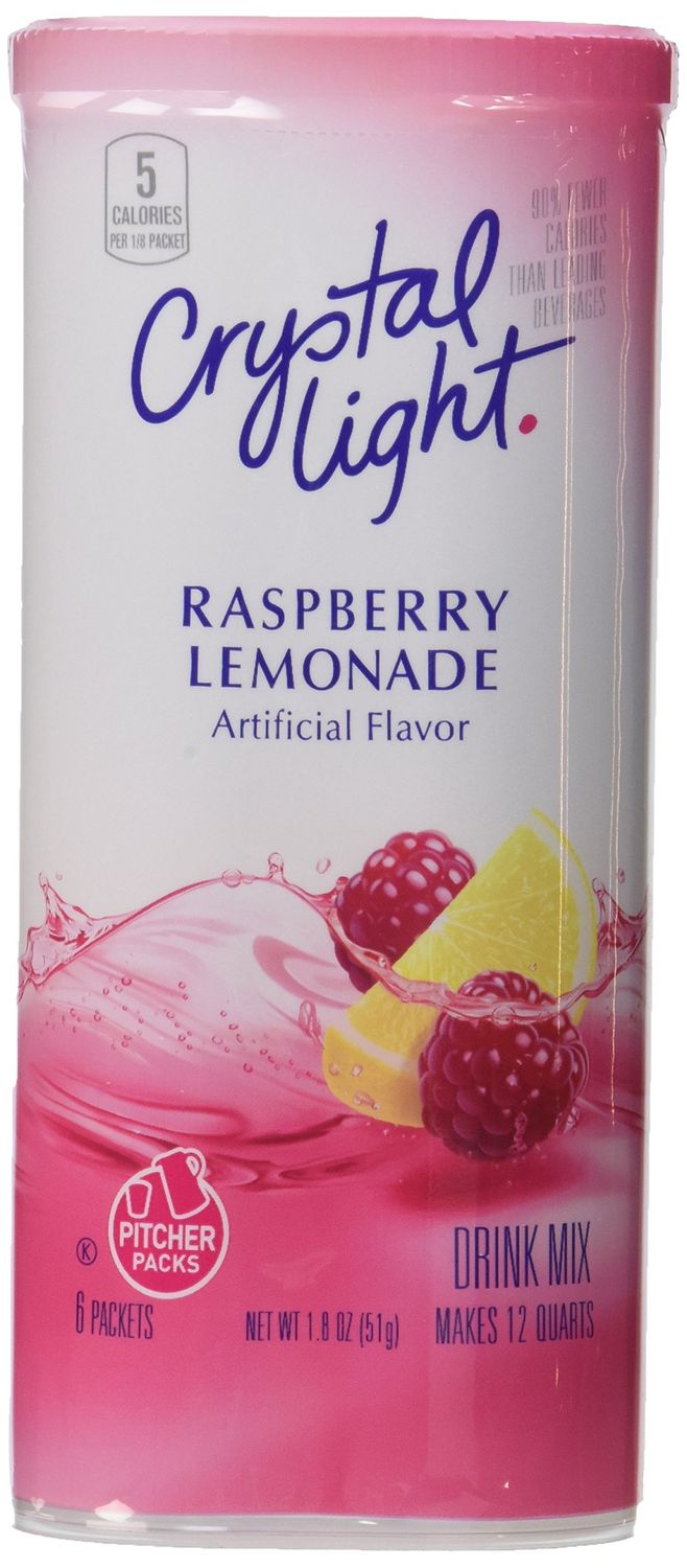 Crystal Light Raspberry Lemonade Drink Mix (Makes 12-Quarts), 1.8-Ounces Canisters (Pack of 4)