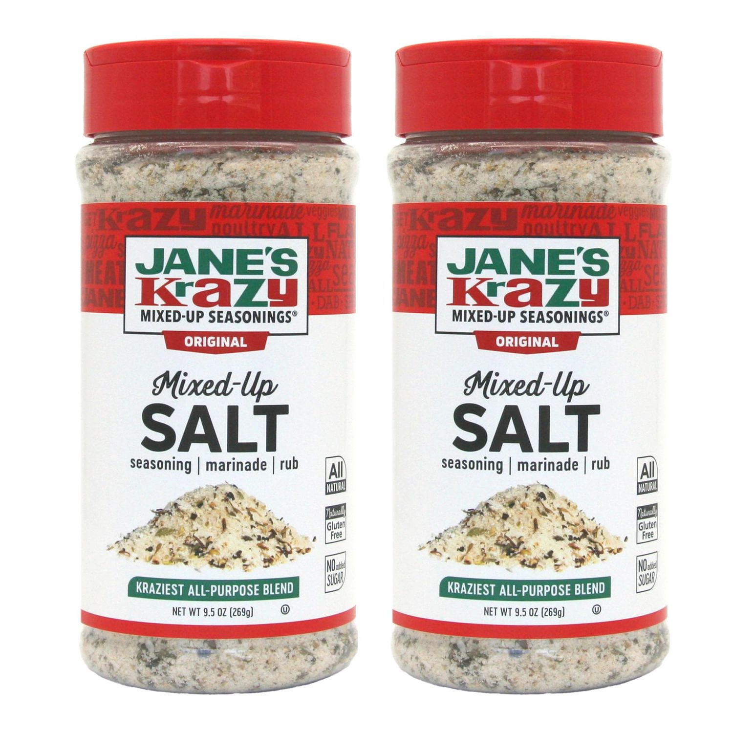 Jane&#39;s Krazy Mixed-Up Original Salt Blend, 9.5 Ounce (Pack of 2)