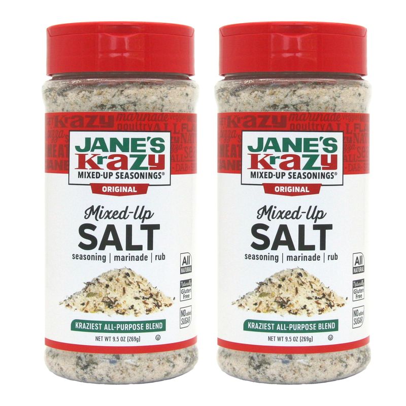Jane&#39;s Krazy Mixed-Up Original Salt Blend, 9.5 Ounce (Pack of 2)