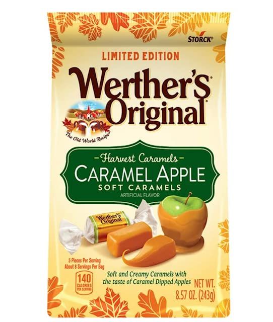 Werther&#39;s Original Caramel Apple Soft Caramels Harvest Caramels 8.57 Oz (Pack of 2)