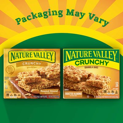 Nature Valley Crunchy Granola Bars, Roasted Almond, 1.49 oz, 6 ct, 12 bars (Pack of 12)