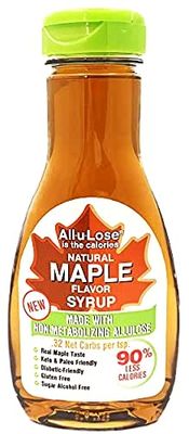 BetterTaste Natural Maple Flavored Allulose Syrup, 11.75-Ounce Bottle, Zero Calorie Sugar Substitute, Non GMO, Non-Erythritol, Gluten Free &amp; Vegan Liquid Sweetener