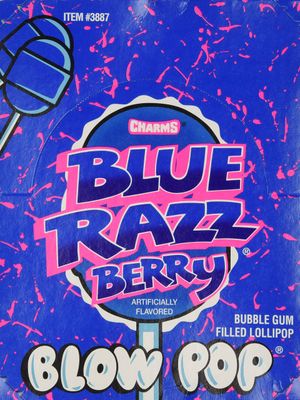 Charms Blue Razzberry Blow Pops Lollipops Quantity: 48