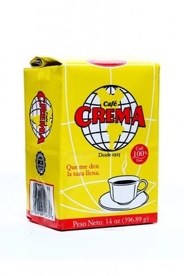 Cafe Crema Ground Puerto Rican Coffee, 14 Ounce Bag (1 Bag)