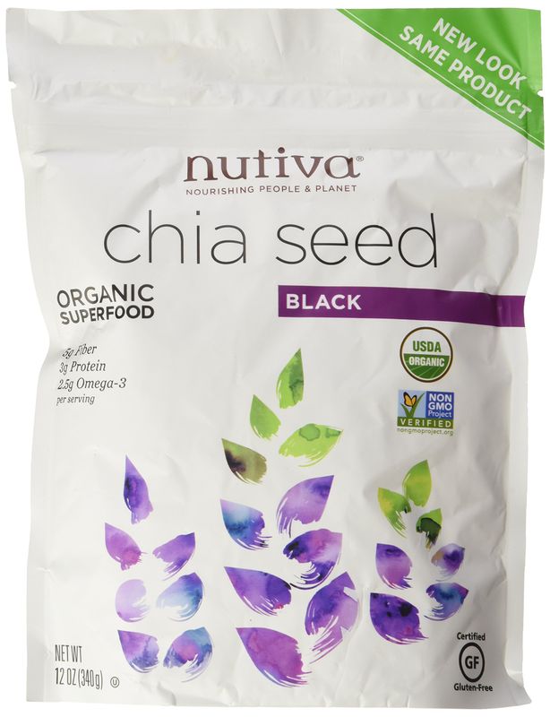 Nutiva Organic Chia Seeds (2 Pack - ORGANIC 12 Ounce)