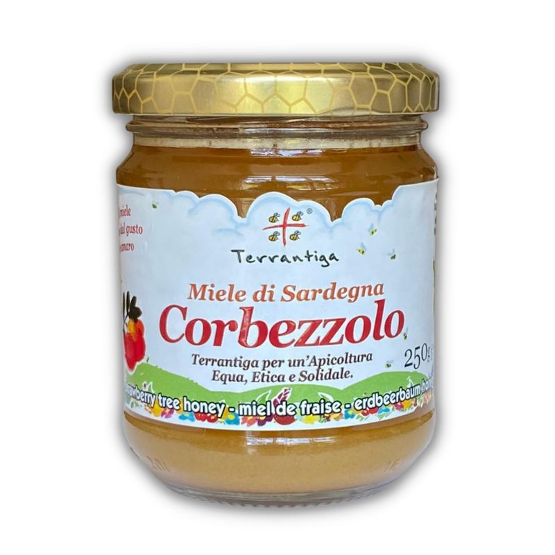 Corbezzolo Raw Honey from Wild Strawberry Tree Flowers, Artisanal Bitter-Sweet Honey from Sardinia, Italy - (250gr) 8.8 oz