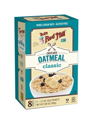 Bob&#39;s Red Mill Instant Oatmeal Packets, Classic, 8 Packets Total (1 Box/8 Packets per Box), Non-GMO, Gluten Free, 100% Whole Grain