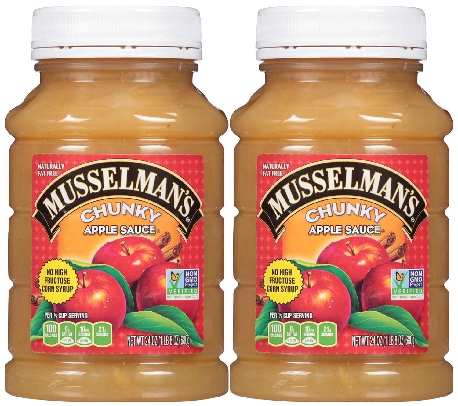 Musselman&#39;s CHUNKY Apple Sauce (Pack of 2) 24 oz Jars