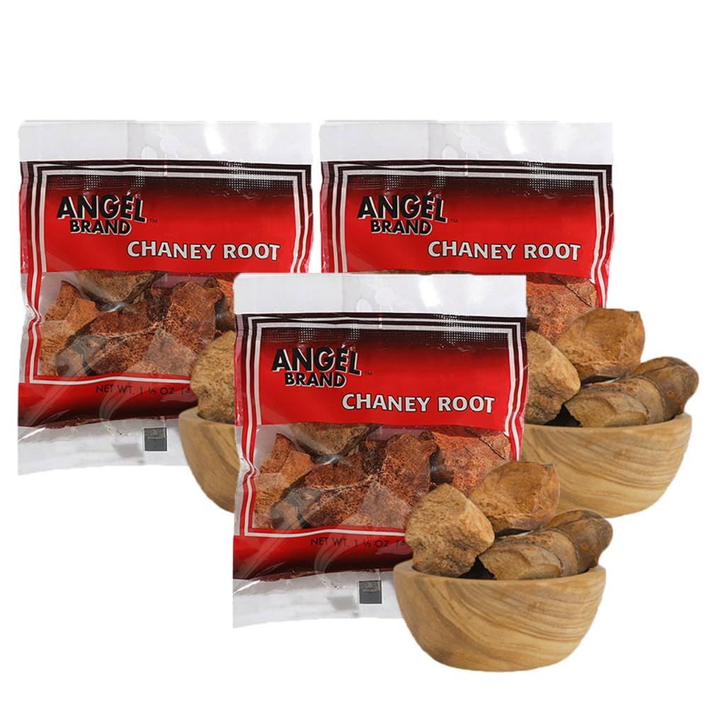 Angel Brand Chaney Root 1.5 oz Pouch Pack of 3 - Jamaican Herbal Tea and Tonic Root - Traditional Ingredient for Health and Vitality.