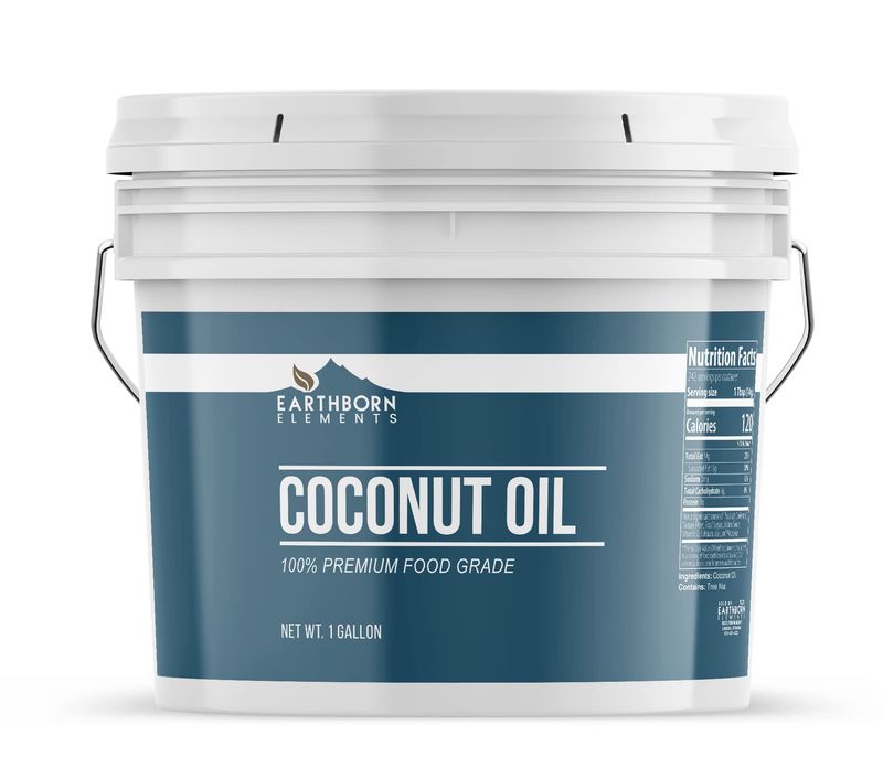 Earthborn Elements Coconut Oil (1 Gallon), Non-Hydrogenated, Food Grade, Always Pure