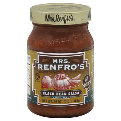 Mrs Renfro Salsa Black Bean, 16 oz