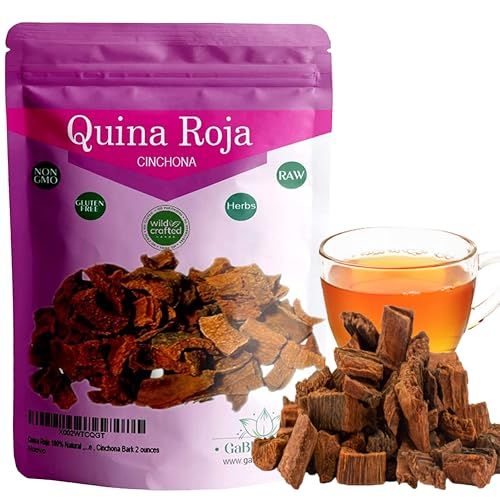 Quina roja Cinchona bark, 100% pure &amp; Natural, Red Quina, Cinchona Pubescens bark, Quina Roja tea, Red Cinchona, Quina Roja Cinchona non-GMO, Gluten-free, Resealable Bag (2 oz)