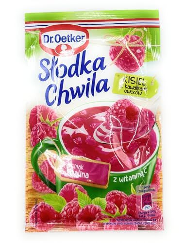 Dr Oetker Slodka Chwila Kisiel Raspberry 5-pack 5x31.5g/5x1.1oz Eastern European Jelly Dessert