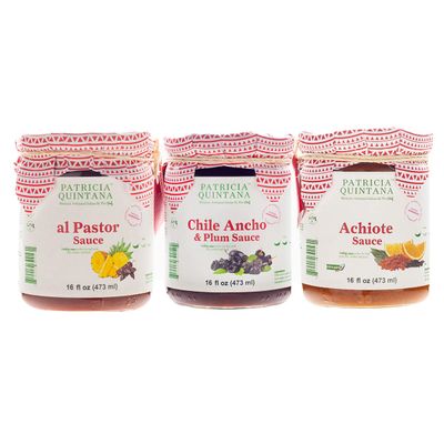 Patricia Quintana Mexican Marinade Sampler - Includes Achiote, Al Pastor, Chile Ancho &amp; Plum (16 oz, 3-Pack)