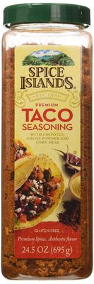 Spice Islands Premium Taco Seasoning with Chipotle Cocoa Powder and Corn Meal, 24.5 Ounce