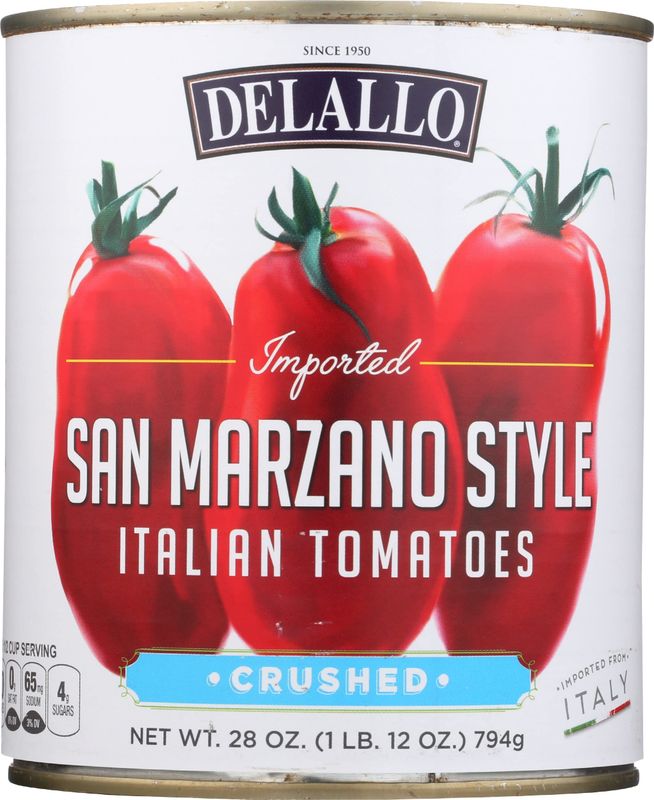 Delallo Tomato Crushed San Mrzano, 28 Oz (Pack Of 12)
