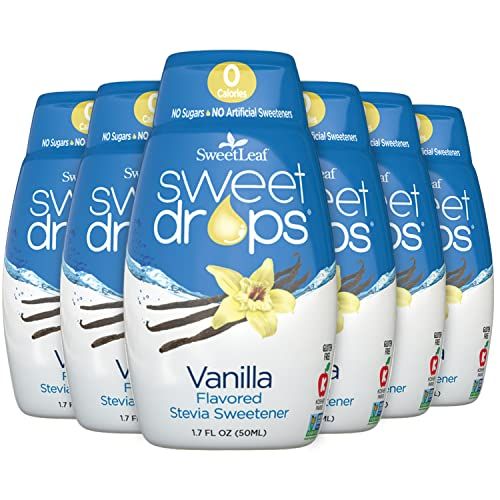 SweetLeaf Sweet Drops Vanilla Stevia Liquid Sweetener - Flavor Foods, Keto Coffee with Sugar Free, 0 Calorie, Non-Glycemic Response SweetLeaf Stevia Drops, 1.7 Fl Oz Ea (Pack of 6)