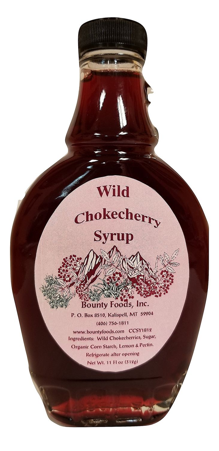 Montana Chokecherry Syrup Breakfast Toppings - 11 oz Real Fruit Grown &amp; Hand Picked in the Wild from Bounty Foods for Coffee - Pancakes &amp; Waffles - Cocktails - Gluten-Free - Non-GMO (CC Sy 11oz)