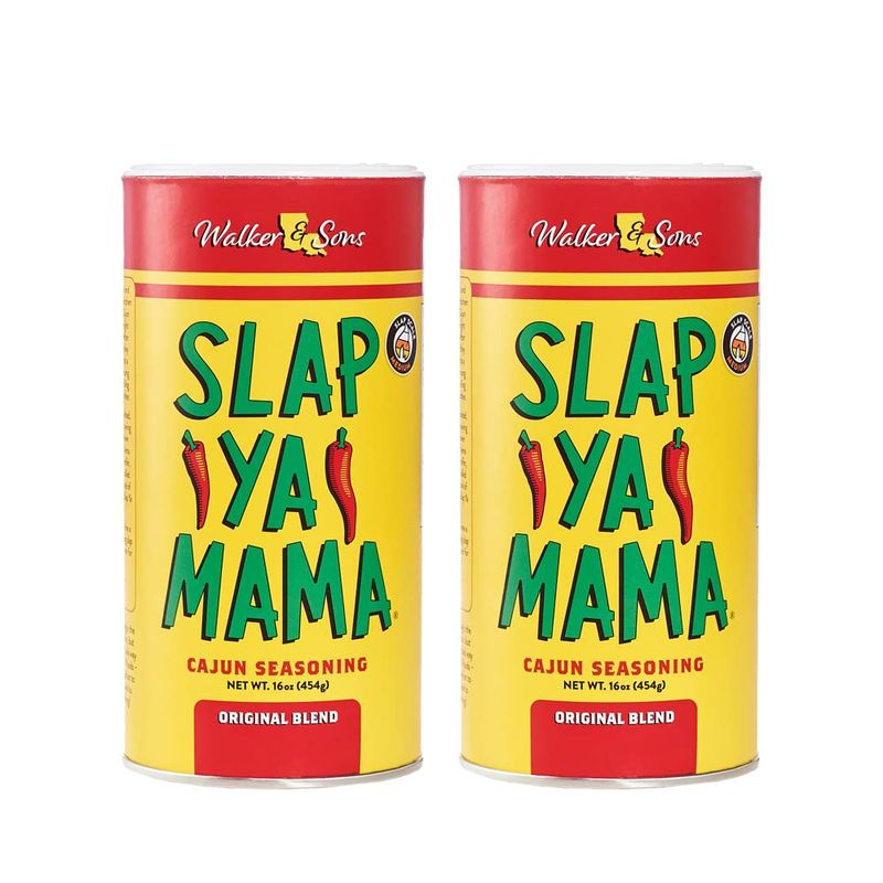 Slap Ya Mama Cajun Seasoning from Louisiana, Original Blend, MSG Free and Kosher, 16 Ounce, Pack of 2