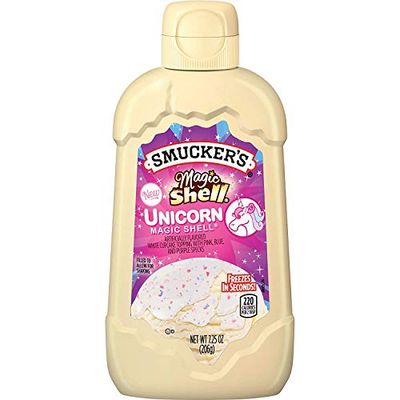 Smuckers Unicorn Magic Shell Smucker`s Topping Freezes In Seconds (1) 7.25 oz Bottle