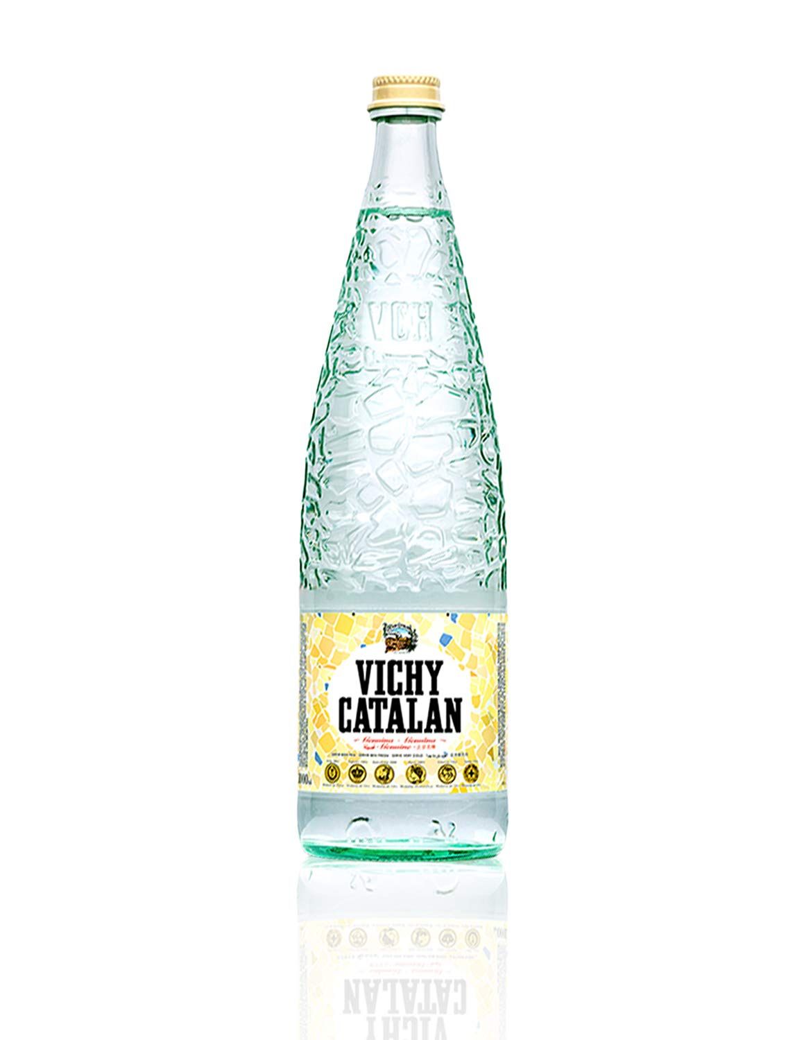 Vichy Catalan - Sparkling Mineral Water - 33.8 oz (1 Liter) (6 Glass Bottles)