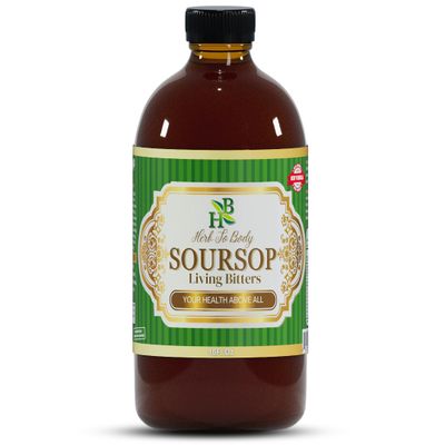 Herb to Body Soursop Bitters Liquid 16oz - with Soursop Leaves for Holistic Immune Support