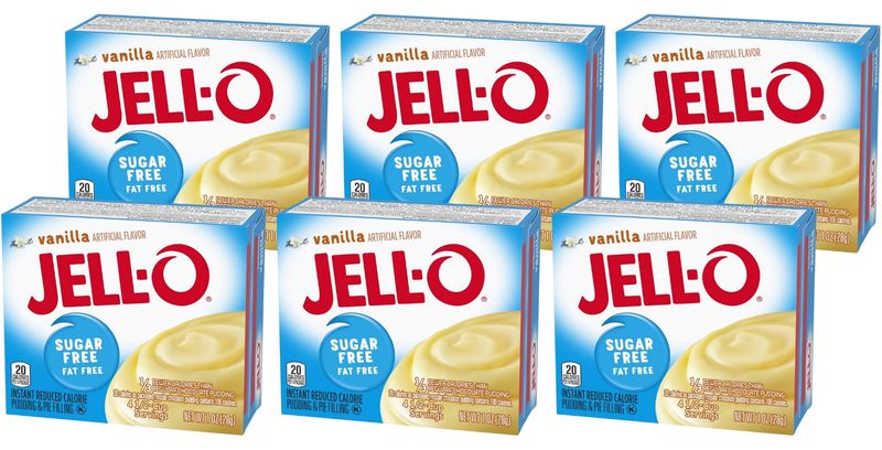 JELL-O Vanilla Instant Pudding &amp; Pie Filling Mix (1 oz Boxes, Pack of 6)