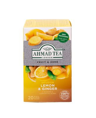 Ahmad Tea Tea Infusion, Lemon &amp; Ginger, 40G, 20 Count