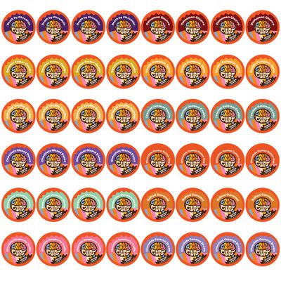 Crazy Cups Flavored Coffee Pods Variety Pack - Coffee Flavors and Chocolate Coffee Flavors for Keurig K Cups Machines, Medium Roast, Single Serve Coffee Pods, 48 Count