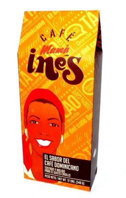 Cafe Mama Ines Traditional Dominican Ground Coffee Bag 12 Oz