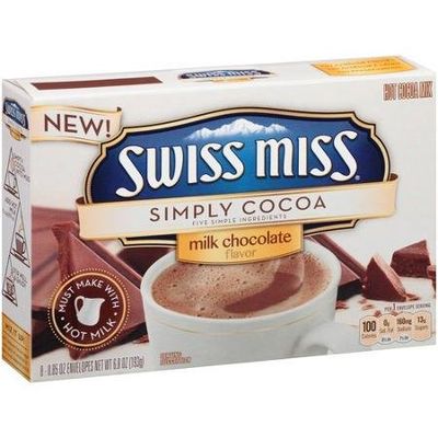 Swiss Miss, Simply Cocoa, Two Flavors, (Choose Below) (Pack of 4) (Simply Cocoa Milk Chocolate)