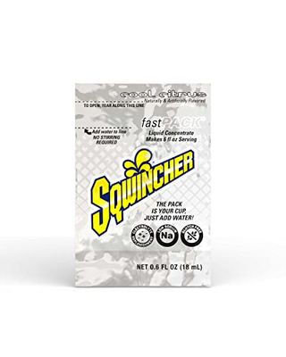 Sqwincher Fast Pack Liquid Concentrate, Cool Citrus, .6 fl oz (4 Packs of 50)